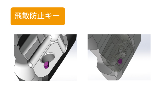 飛散防止キー