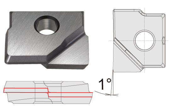 RNM insert achieves more precise bottom face finishing.