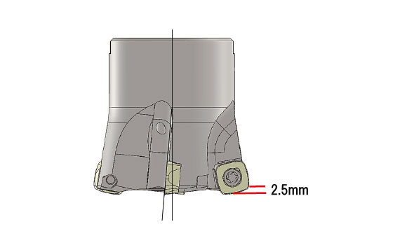 One-side positive insert with high depth of cut and high feed machining