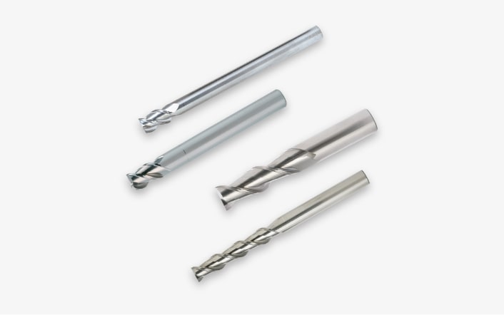 End mills for aluminum machining