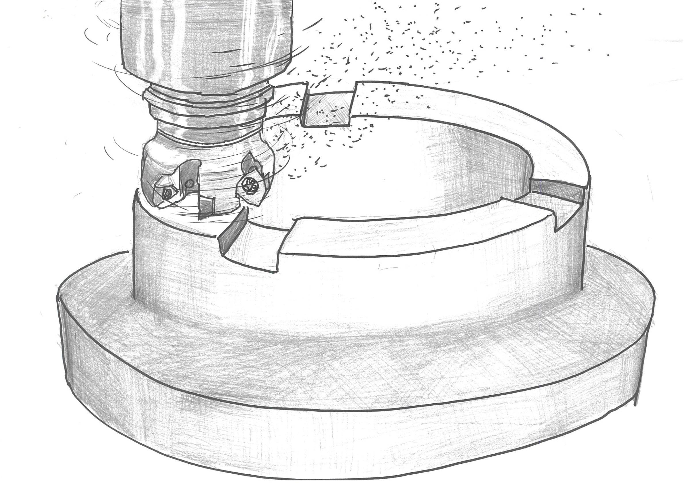 耐熱合金の平面仕上げ加工で、工具寿命3倍を達成！