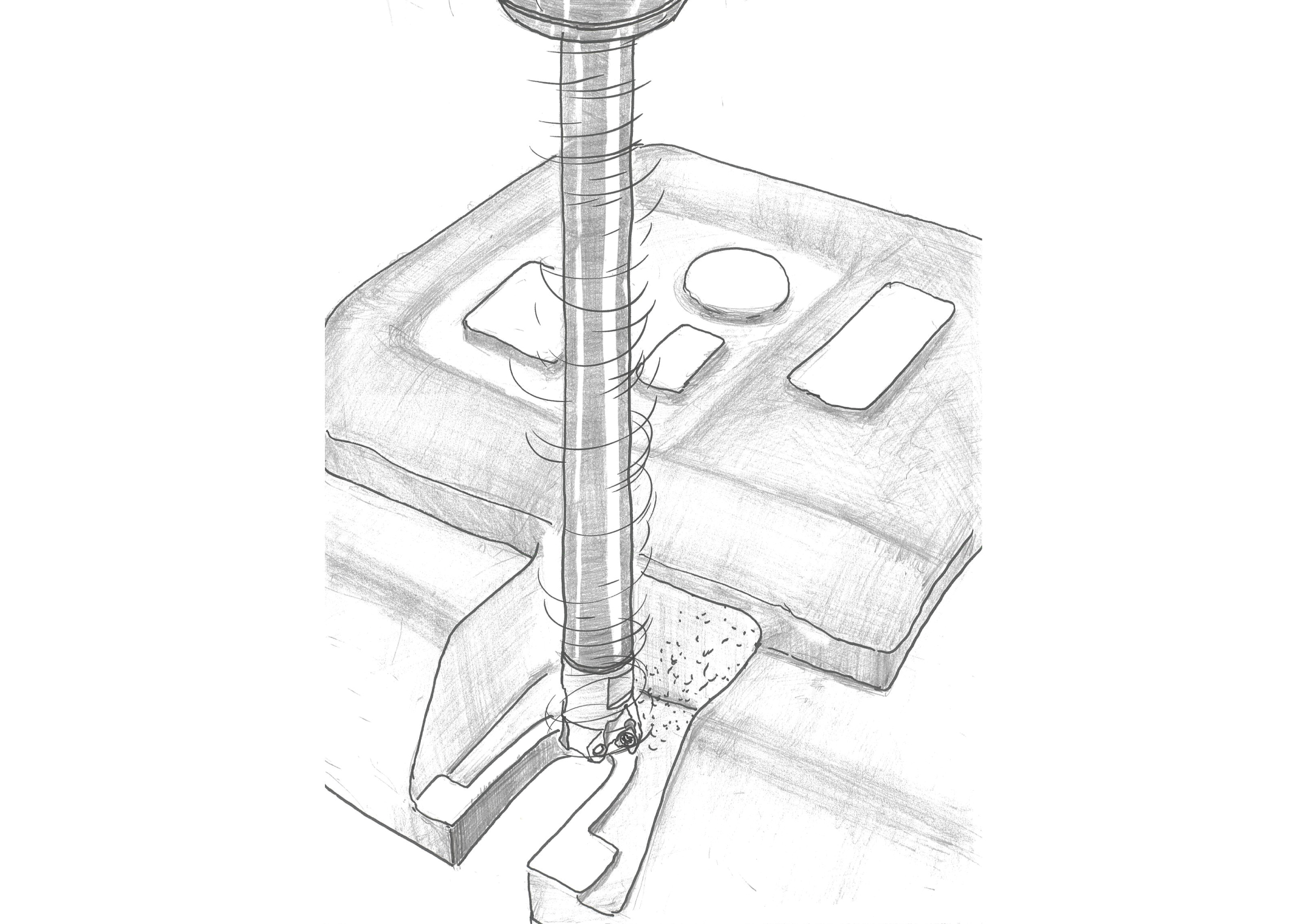 突き出し長さ310mmの底面加工で、EXSKS-07が加工能率5.4倍を実現！