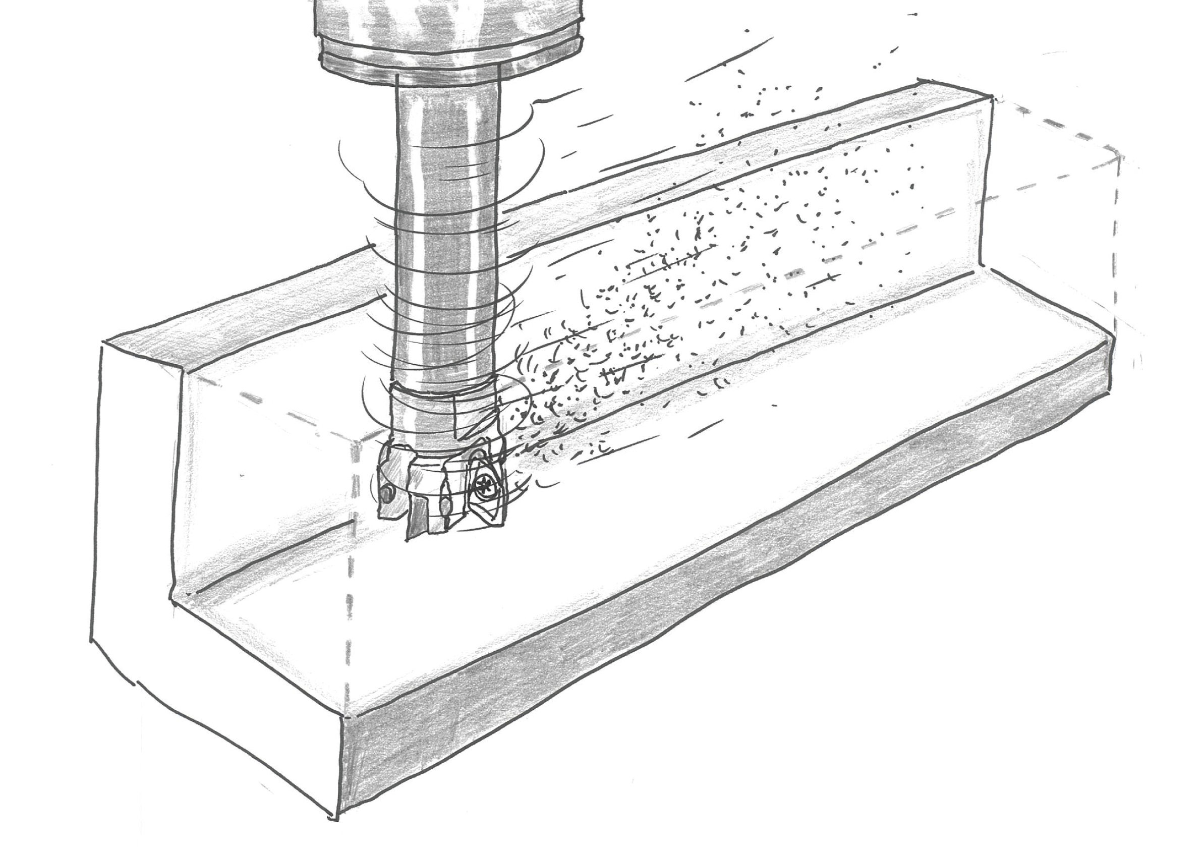 アルミ合金の荒加工で、加工時間の半減に成功！