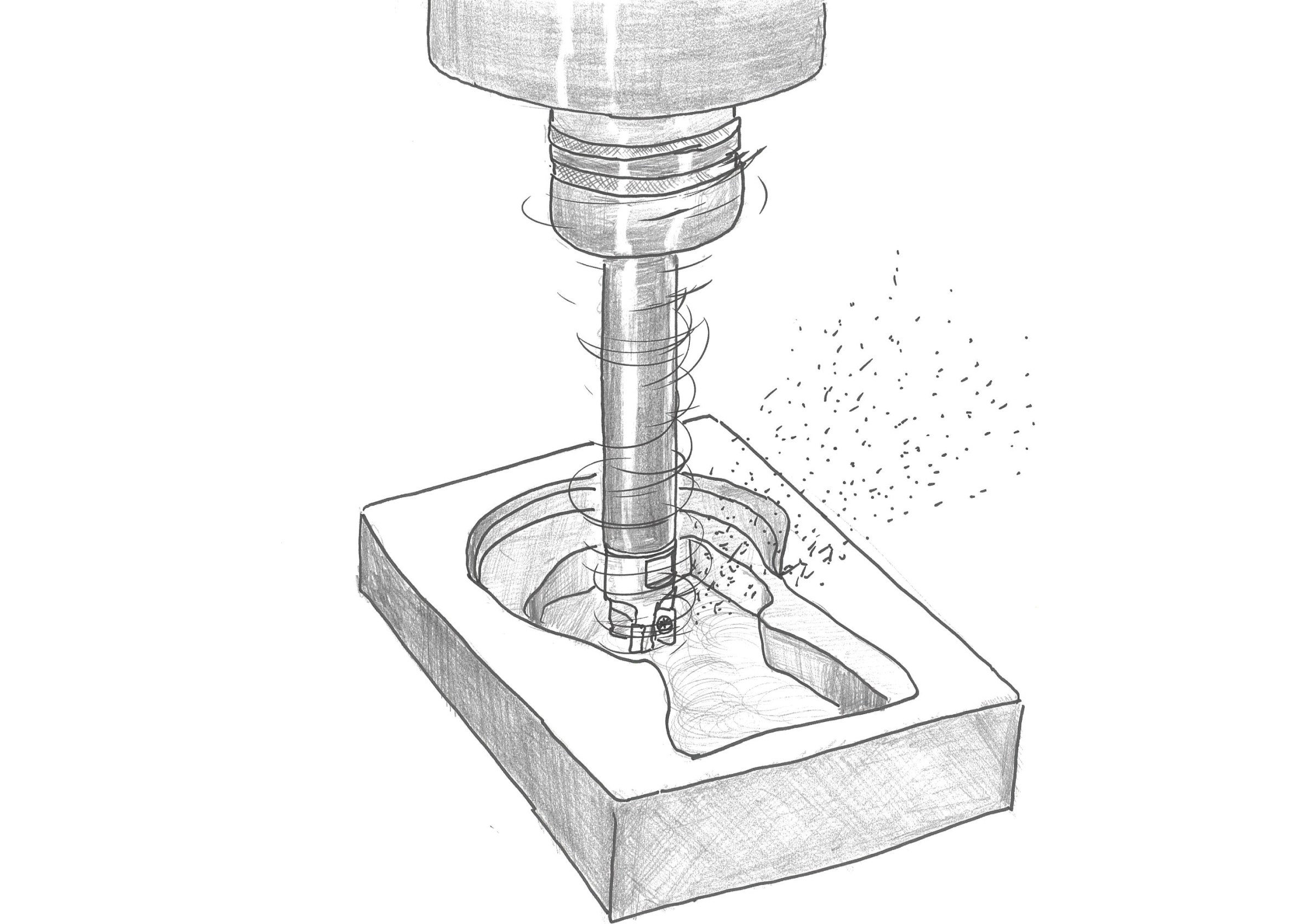 高硬度材加工の小径TA化をQMミルで実現!加工時間を1/4に短縮成功!